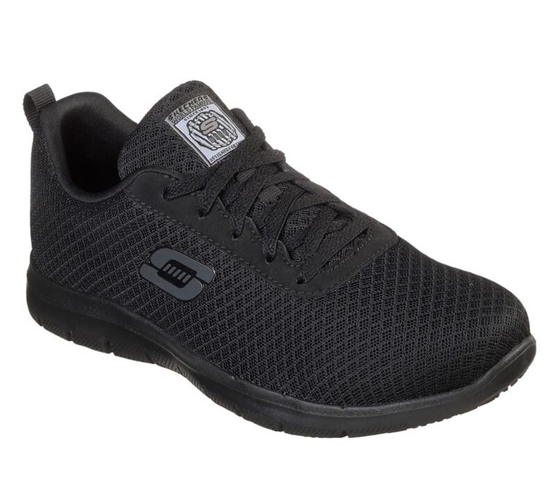 Skechers Dam Svarta Snörskor - Work Relaxed Fit: Ghenter - Bronaugh Sr - Sverige (FNEQR-5906)